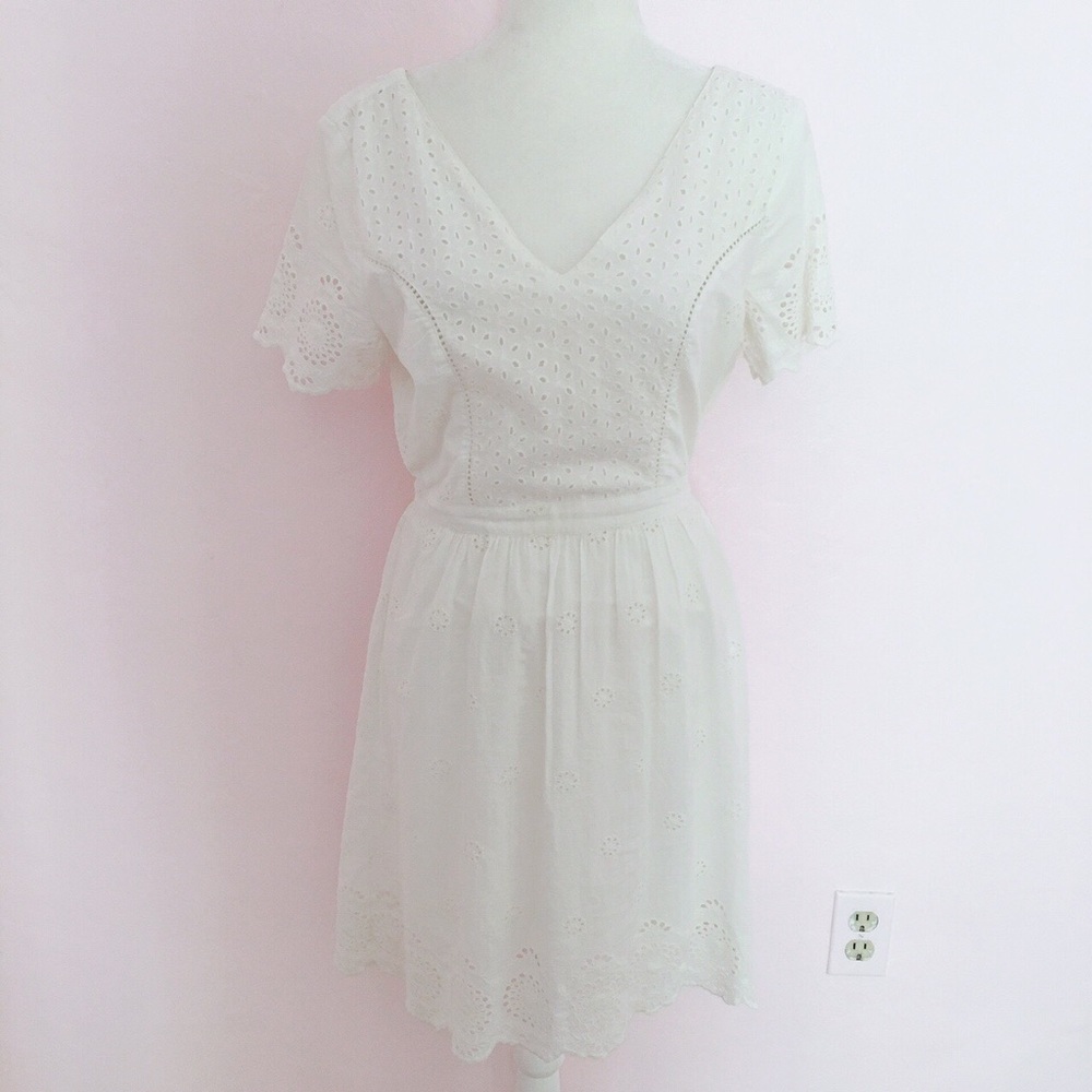 asos white eyelet lace broderie anglaise dress